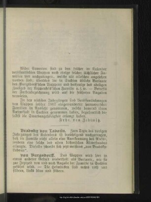 Sächsische Adelsfamilien und deren Wappen (Nachtrag)