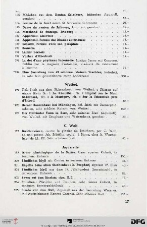 Aquarelle (Nr. 199-205)