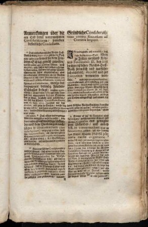 Gründliche Considerationes contra Recursum ad Comitia Imperii.