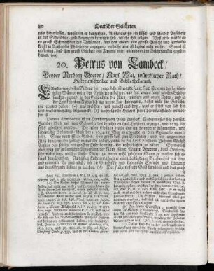 20. Petrus von Lambeck.
