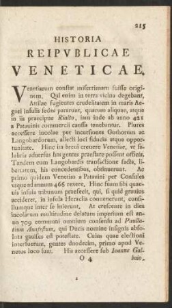 Historia Reipublicae Veneticae