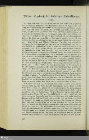 Weitere Ergebnisse der bisherigen Entwicklungen : (1830)