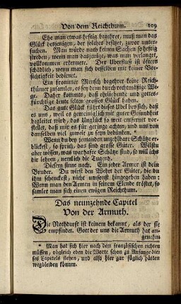 Das neunzehnde Capitel. Von der Armuth.