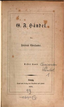 G. F. Händel, 1
