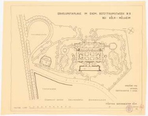 Erholungsanlagen am ehemaligen Befestigungswerk XI B, Köln-Mühlheim: Grundriss 1:500