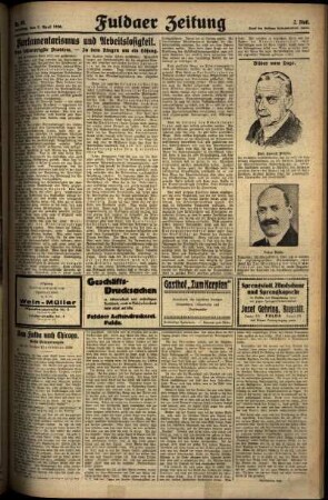 Zweite Ausgabe vom Samstag, den 05. April 1930.