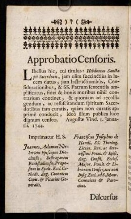6v-6v, Approbatio Censoris