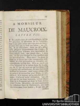 A Monsieur de Maucroix. Lettre VIII.