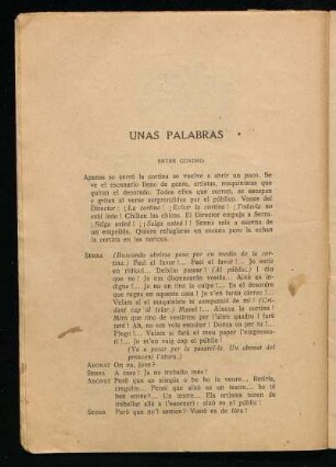 Unas palabras