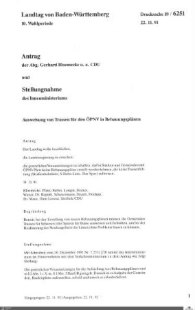220: Landtag Baden-Württemberg, Beilagen, 1991, Bd. 43