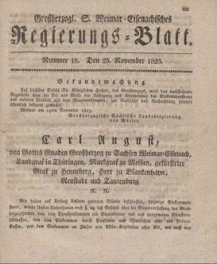 Nr. 18 : 25. November 1823