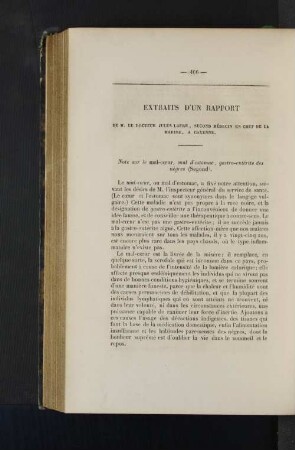 Extraits d'un rapport