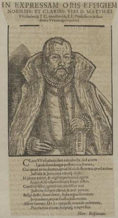 Bildnis des Mathhaeus VVesenbeccius