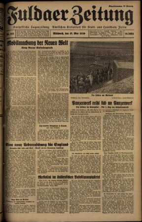 Ausgabe vom Mittwoch, den 17. Mai 1939.