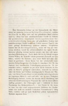 Ueber Aeneas Sylvius in seiner Bedeutung für die deutsche Rechtsgeschichte