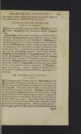Animalium et aliarum rerum amatores.