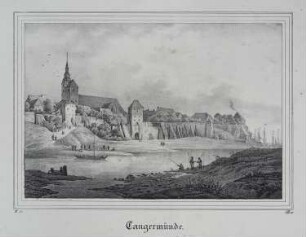 Tangermünde: Ansicht über die Elbe