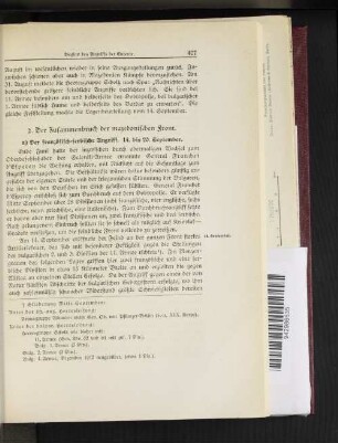 a) Der französisch-serbische Angriff. 14. bis 20. September.