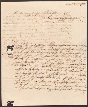 Nachlass von Johann Leonhard Schrag (1783 - 1858) - BSB Schragiana, I. Arnold, Friedrich Wilhelm. Johann Leonhard Schrag (1783-1858) Nachlass: Brief von Friedrich Wilhelm Arnold an Johann Leonhard Schrag - BSB Schragiana I. Arnold, Friedrich Wilhelm
