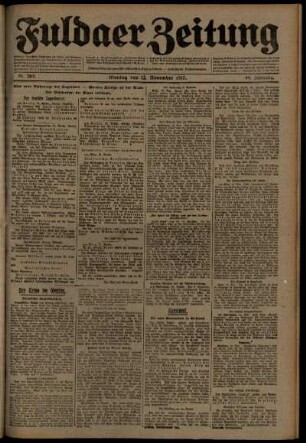 Ausgabe vom Montag, den 12. November 1917.