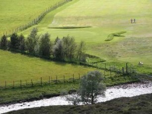 Wiesenlandschaft im schottischen Hochland bei Breamar