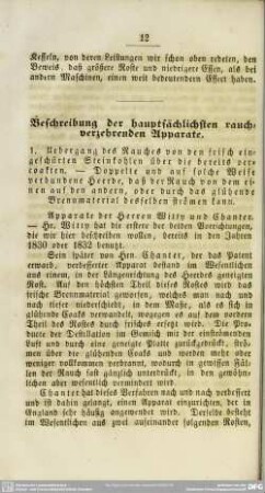 Beschreibung der hauptsächlichsten rauchverzehrenden Apparate
