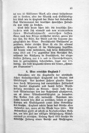 8. Was erreichte England?