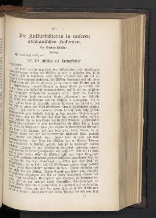 Die Kulturfactoren in unseren afrikanischen Kolonien