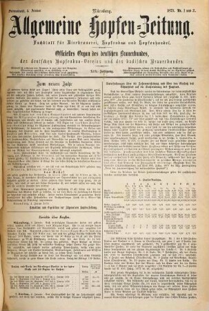 Allgemeine Hopfen-Zeitung. 19, 19. 1879