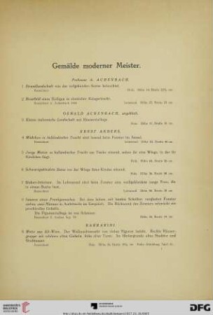 Gemälde moderner Meister (Nr. 1-220)