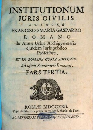 Institutiones iuris civilis, 3