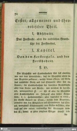 Erster, allgemeiner und theoretischer Theil