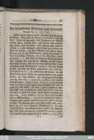 Am dreyzehenden Sonntage nach Trinitatis.