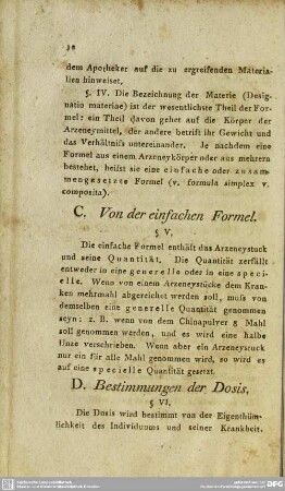 D. Bestimmungen der Dosis