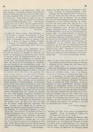 86-87 [Rezension] Buchenau, Artur, Kants Lehre vom kategorischen Imperativ