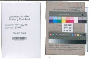 Entnazifizierung Paul Riedel , geb. 16.09.1891 (Polier)