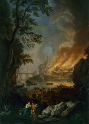 Eine brennende Stadt