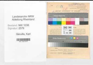 Entnazifizierung Karl Gerullis , geb. 05.05.1901 (Postbeamter)