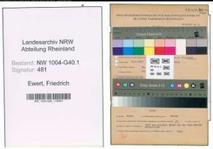 Entnazifizierung Friedrich Ewert , geb. 14.06.1905 (Justizangestellter)