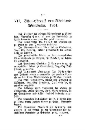 Schul-Chronik von Rheinland-Westphalen. 1831