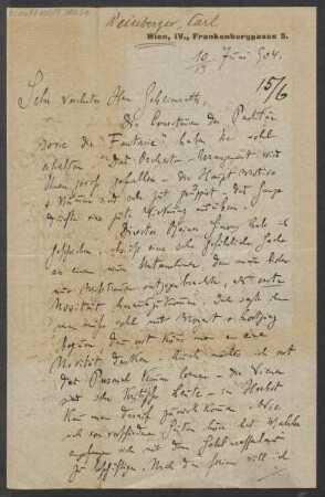 Brief an Ludwig Strecker  und B. Schott's Söhne : 10.06.1904