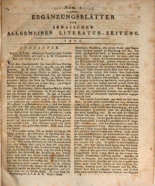 Jenaische allgemeine Literatur-Zeitung. Ergänzungsblätter zur Jenaischen allgemeinen Literaturzeitung. 2. 1814