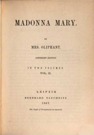 Madonna Mary, 2