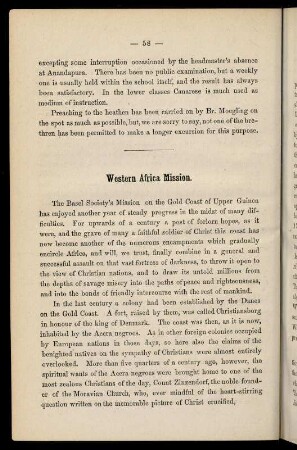 58-73, Western Africa mission