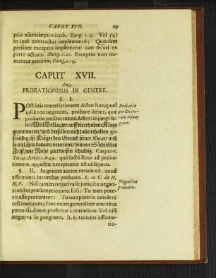 Caput XVII. De probationibus in genere.