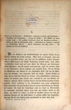 Holbein und seine Zeit, 1
