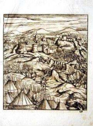 Die Belagerung der Stadt Gradisca durch die Venezianer (Nr. 196 aus Weißkunig)