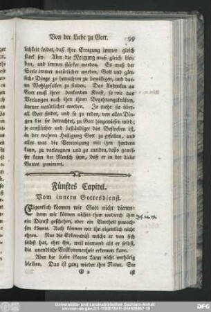 Fünftes Capitel. Vom innern Gottesdienst.