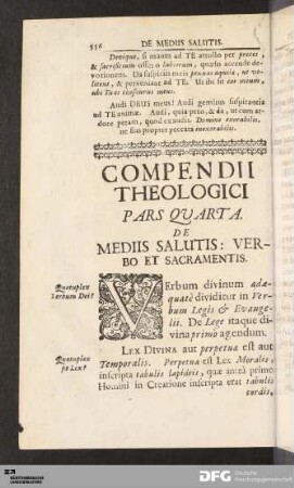 Compendii Theologici Pars Quarta.