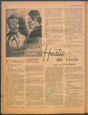 Hastío de vivir : Cuento por Julio Indarte